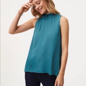 Loft Petite Velvet Tie Shell Top